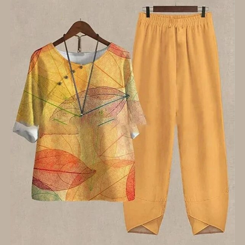Women Two Piece Matching Shirt Pants Lounge Set - Image 7