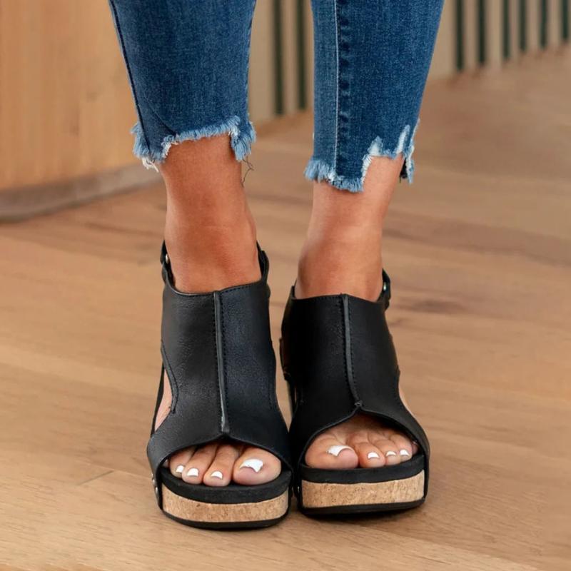 Elowina - Orthopädische Leder Sandalen Damen mit Extra Halt