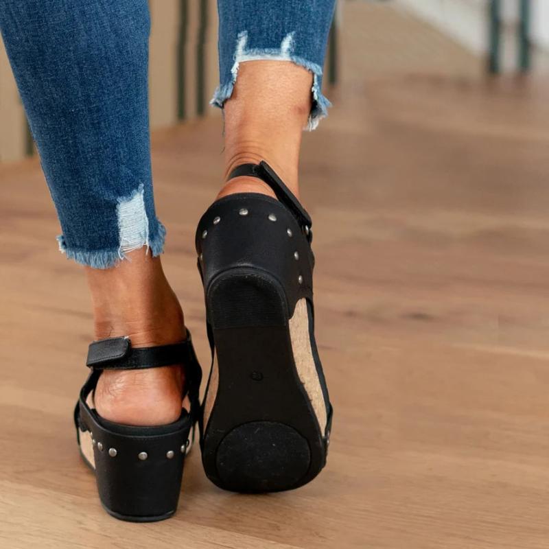Elowina - Orthopädische Leder Sandalen Damen mit Extra Halt