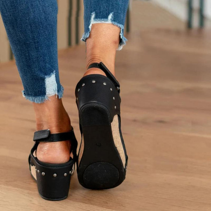 Elowina - Orthopädische Leder Sandalen Damen mit Extra Halt