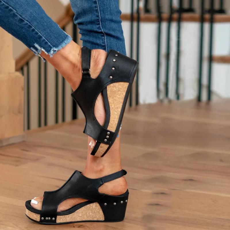 Elowina - Orthopädische Leder Sandalen Damen mit Extra Halt