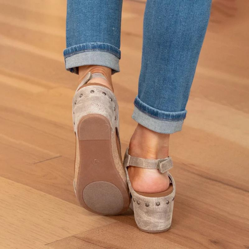 Elowina - Orthopädische Leder Sandalen Damen mit Extra Halt