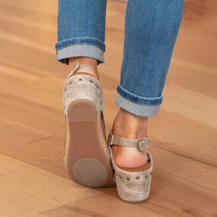 Elowina - Orthopädische Leder Sandalen Damen mit Extra Halt