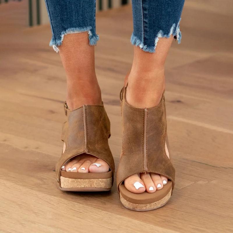 Elowina - Orthopädische Leder Sandalen Damen mit Extra Halt