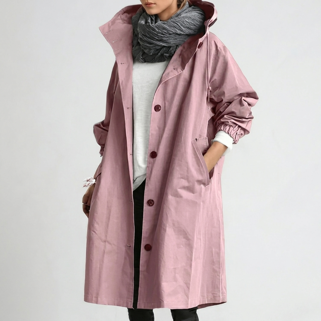 Women's waterproof lightweight hooded jacket