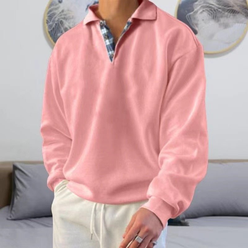 Herrenpullover mit Polokragen und bequemer Passform