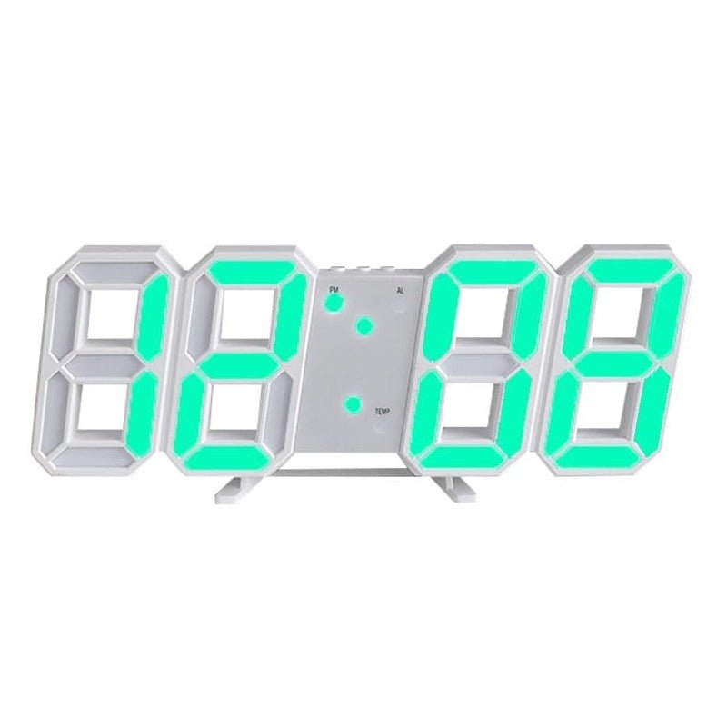 3D LED Wall Clock | Modern Digital Display with Dimmable Light