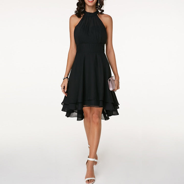 Ashira - Damen Halter Mini Abendkleid