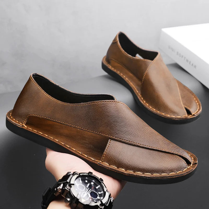 Linovar - Leder Kreuzsandalen Herren