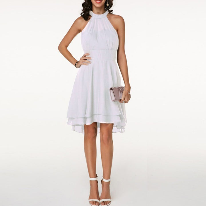 Ashira - Damen Halter Mini Abendkleid