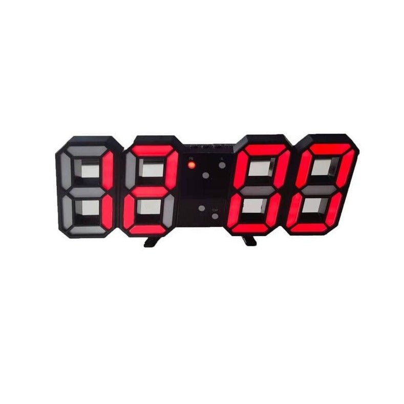 3D LED Wall Clock | Modern Digital Display with Dimmable Light
