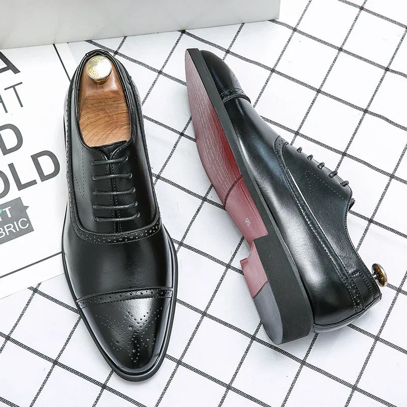 Oxvian - Elegante Brogue Oxford Schuhe Hochzeit Stil