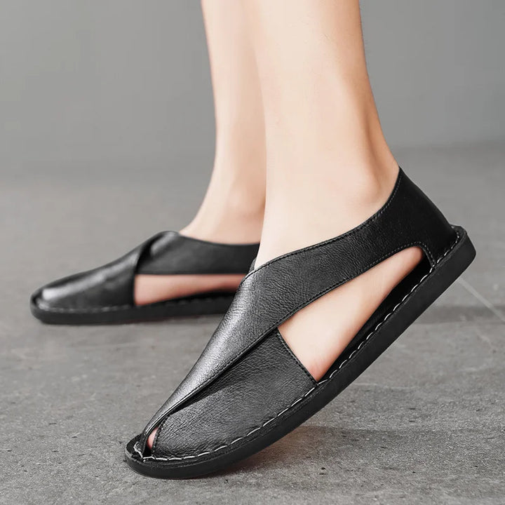 Linovar - Leder Kreuzsandalen Herren