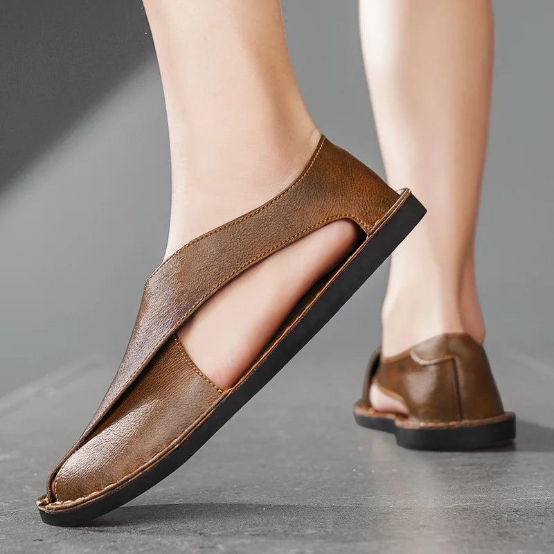 Linovar - Leder Kreuzsandalen Herren