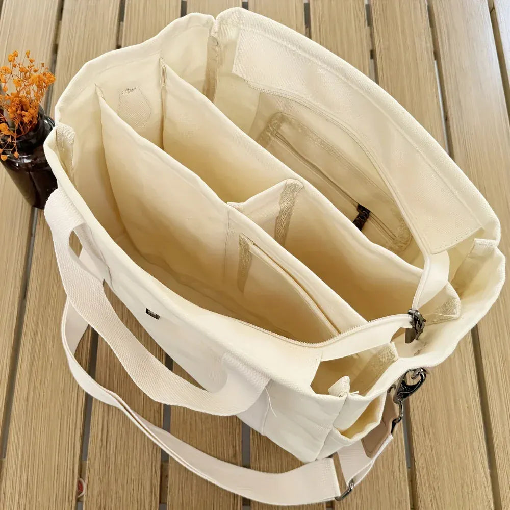 Damen Tote Bag groß Shopper Schulterriemen Zijvakken

Wait, let me apply the template correctly in German.

**Tote Bag Damen groß Shopper Schulterriemen** - Image 4