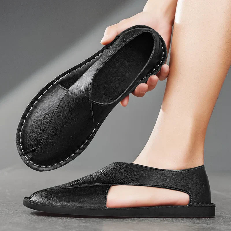 Linovar - Leder Kreuzsandalen Herren