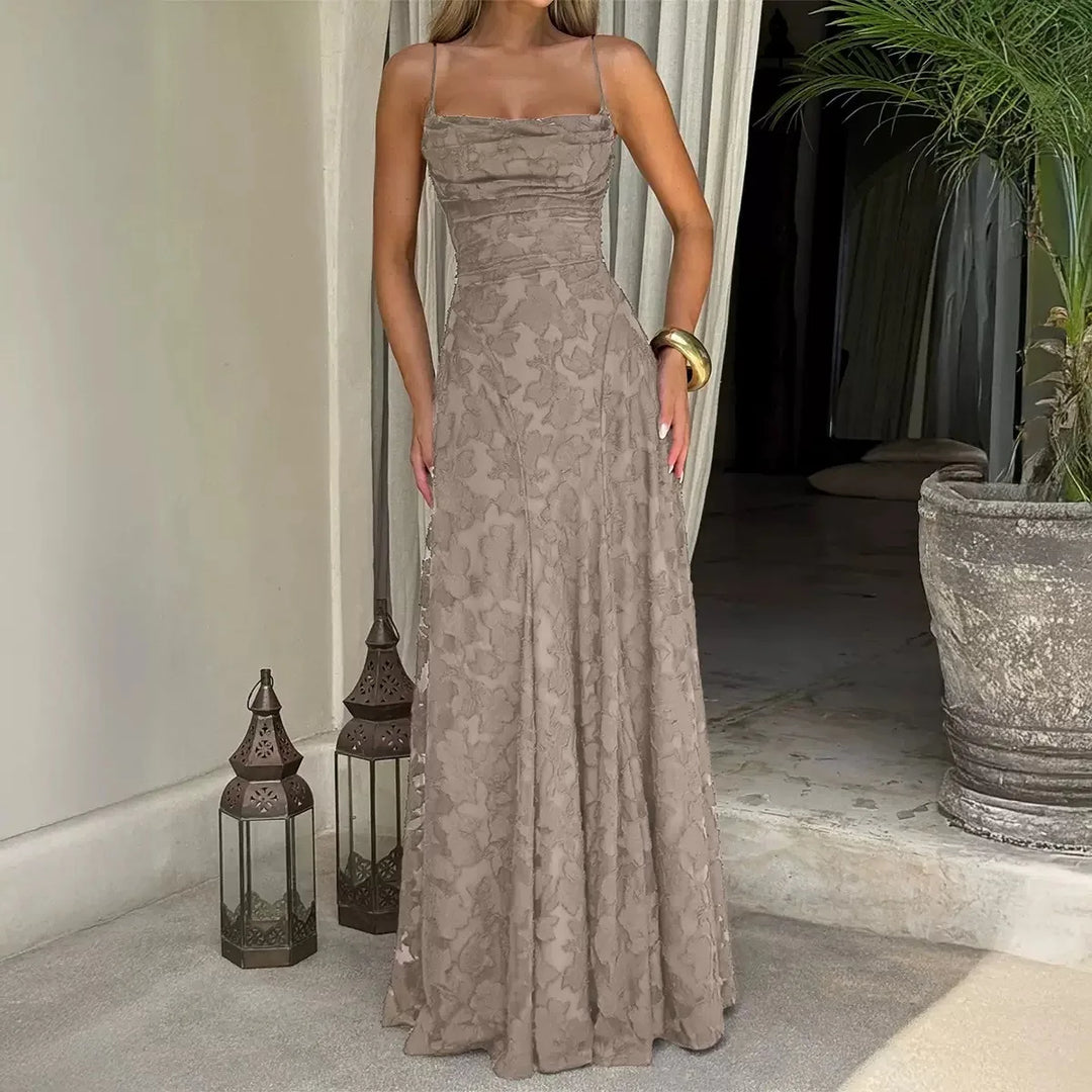 Damen Besticktes Maxi Abendkleid Blumenmuster A-Linie - Image 19