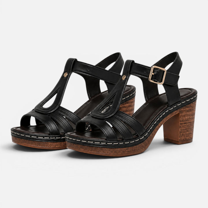 Amber - Damen Blockabsatz Sandalen Bequem Sommer