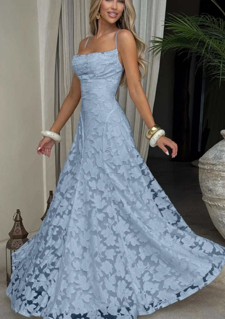 Damen Besticktes Maxi Abendkleid Blumenmuster A-Linie - Image 15