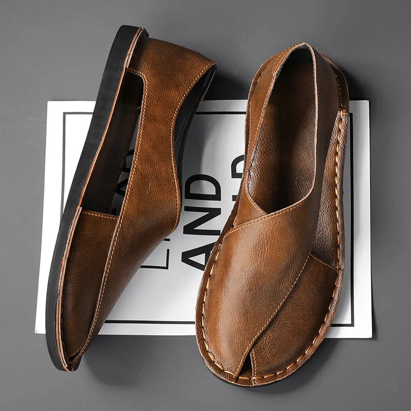 Linovar - Leder Kreuzsandalen Herren
