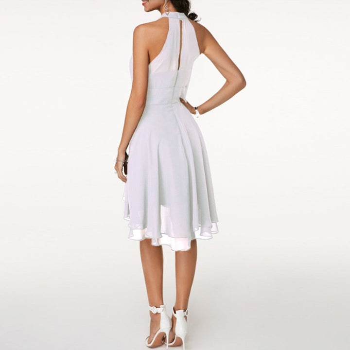 Ashira - Damen Halter Mini Abendkleid