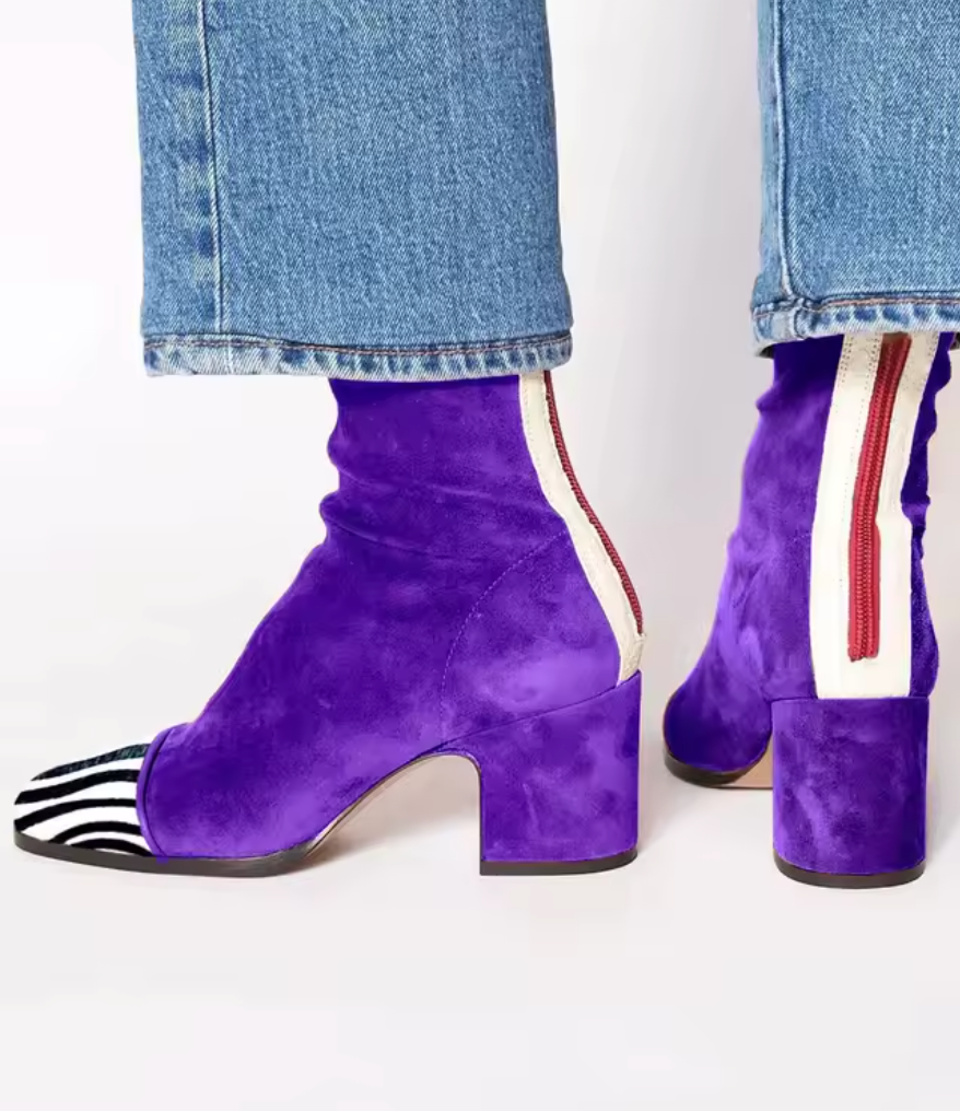 Pamelis - Damen Stiefeletten Mit Blockabsatz