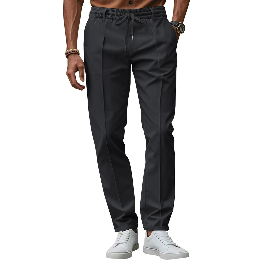 Herrenhose Slim Fit mit elastischem Bund und Kordelzug