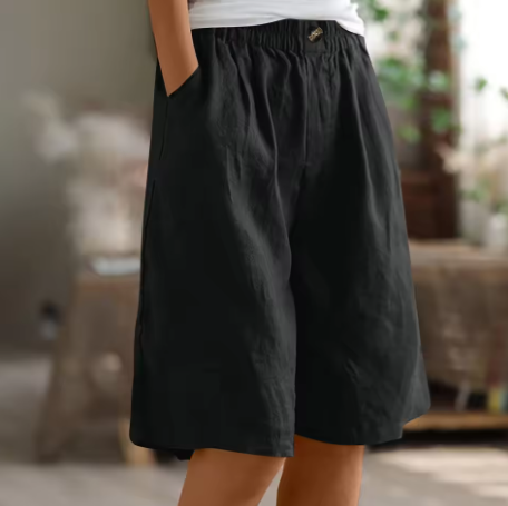 Damen Leinen Bermuda Shorts Relaxed Fit - Image 10