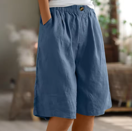 Damen Leinen Bermuda Shorts Relaxed Fit - Image 4
