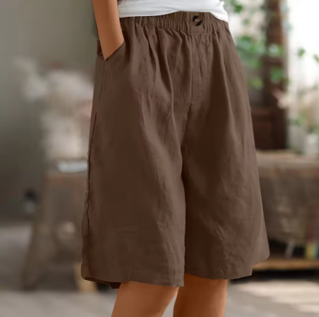 Damen Leinen Bermuda Shorts Relaxed Fit - Image 12