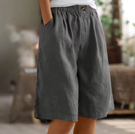 Damen Leinen Bermuda Shorts Relaxed Fit - Image 2