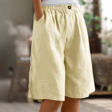 Damen Leinen Bermuda Shorts Relaxed Fit - Image 3