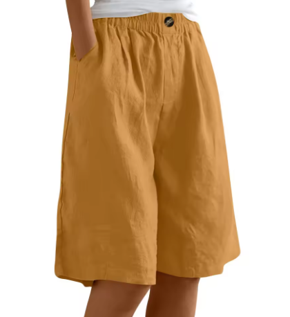 Damen Leinen Bermuda Shorts Relaxed Fit - Image 13