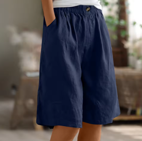 Damen Leinen Bermuda Shorts Relaxed Fit - Image 6