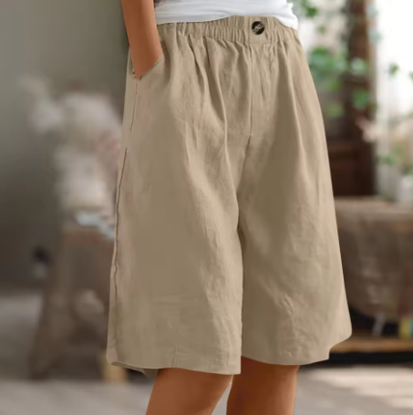 Damen Leinen Bermuda Shorts Relaxed Fit - Image 8