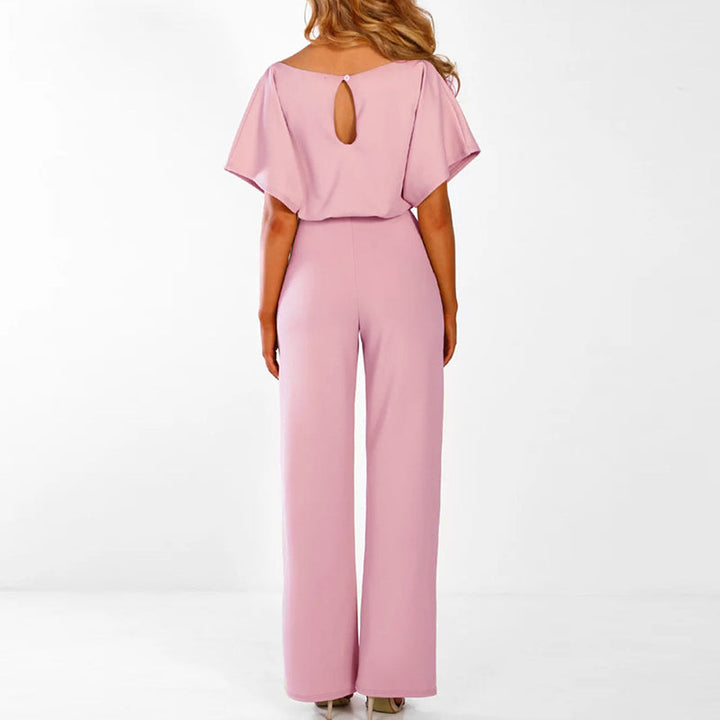Imera - Damen Fledermaus Jumpsuit Mit Bindung