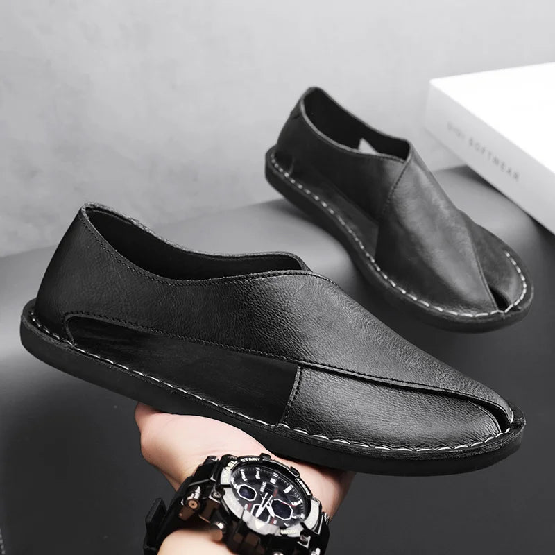 Linovar - Leder Kreuzsandalen Herren