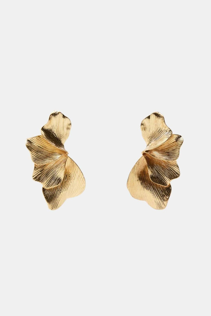 Selenique - Goldene Statement Blatt Ohrringe