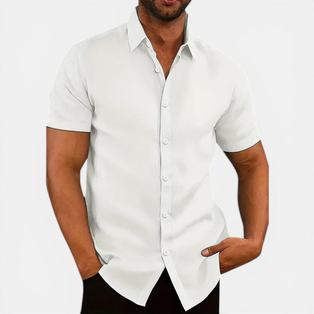 Arnold - Herren Kurzarmhemd Atmungsaktiv Leicht Slim Fit Sommer