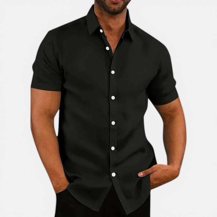 Arnold - Herren Kurzarmhemd Atmungsaktiv Leicht Slim Fit Sommer