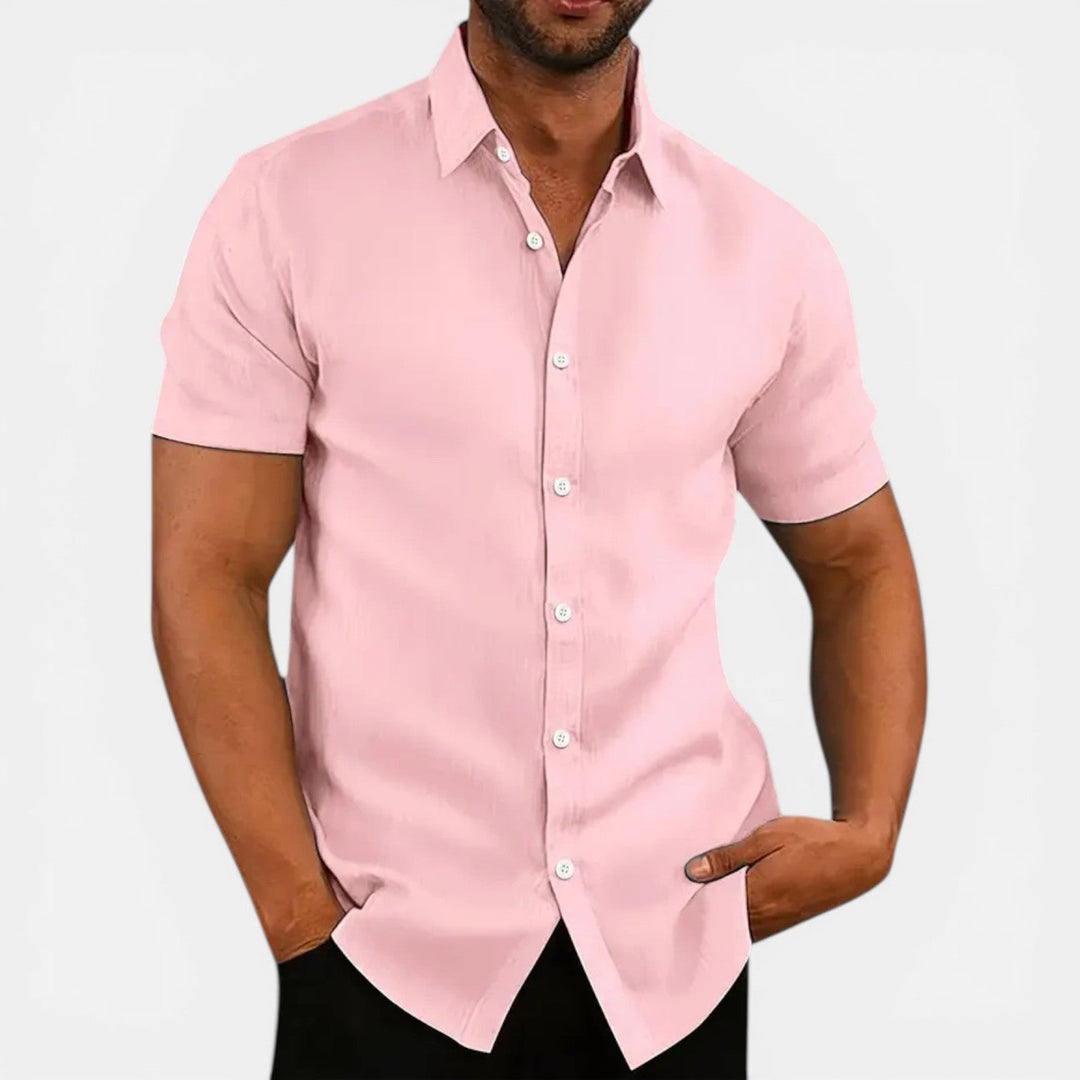 Arnold - Herren Kurzarmhemd Atmungsaktiv Leicht Slim Fit Sommer