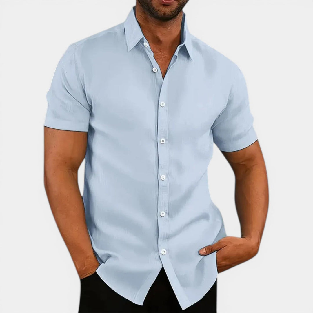 Arnold - Herren Kurzarmhemd Atmungsaktiv Leicht Slim Fit Sommer