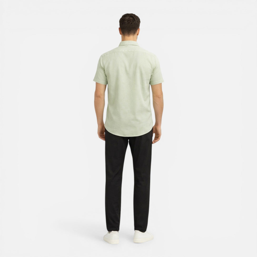 Arnold - Herren Kurzarmhemd Atmungsaktiv Leicht Slim Fit Sommer