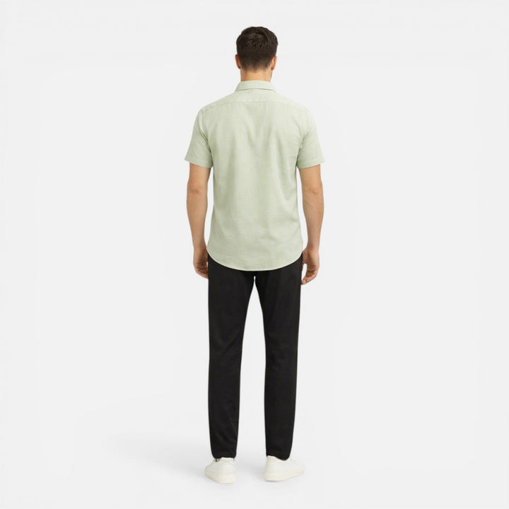 Arnold - Herren Kurzarmhemd Atmungsaktiv Leicht Slim Fit Sommer