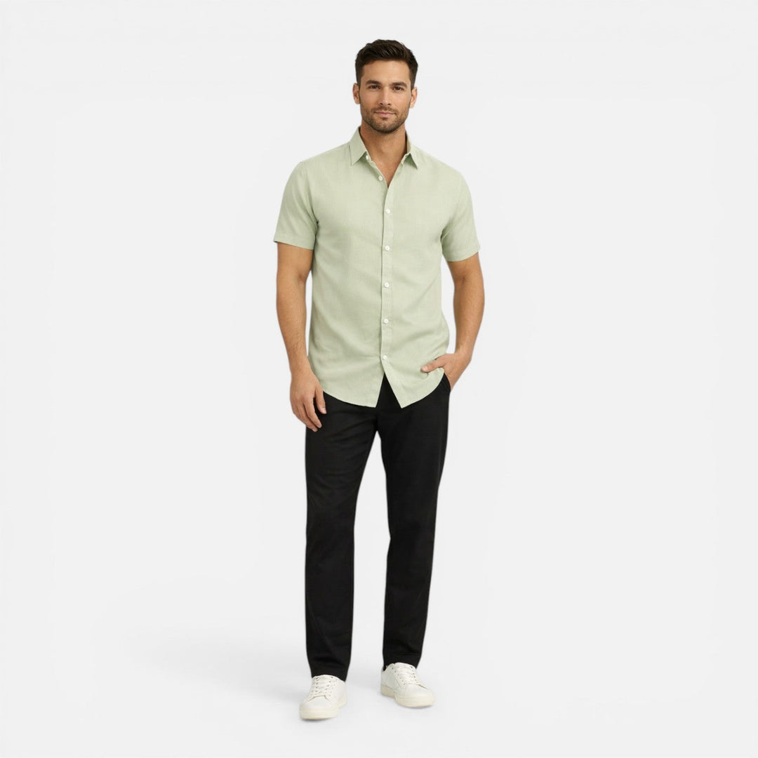 Arnold - Herren Kurzarmhemd Atmungsaktiv Leicht Slim Fit Sommer