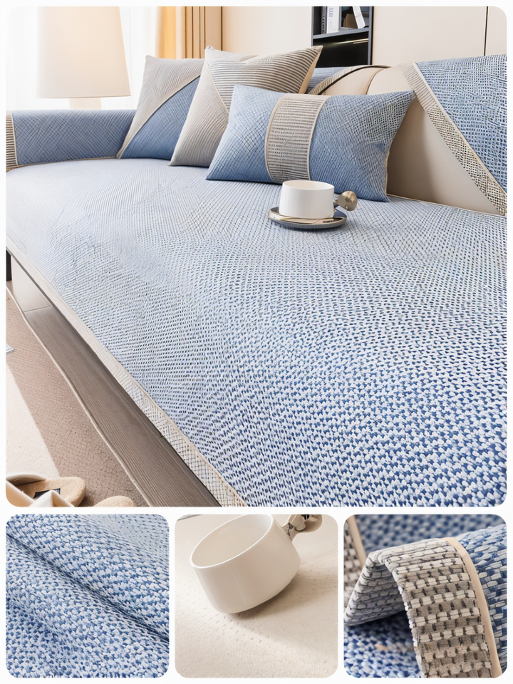 Alviero – Sturdy Sofa Cover Made of Cotton, Linen, and Polyester, Non-Slip