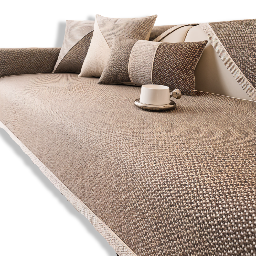 Alviero – Sturdy Sofa Cover Made of Cotton, Linen, and Polyester, Non-Slip