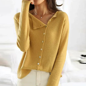 Elegante Strickjacke Damen mit Knopfleiste & Bootausschnitt – vielseitiger Cardigan - Image 6
