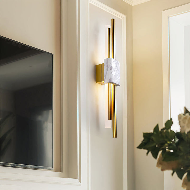 LED Wandleuchten mit Marmordesign | Stilvoll