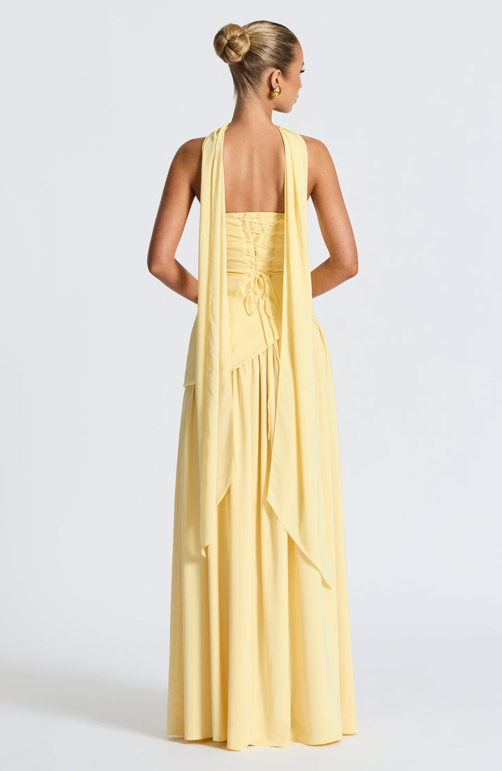 Tessira - Trägerloses Maxi Kleid Mit Schlitz